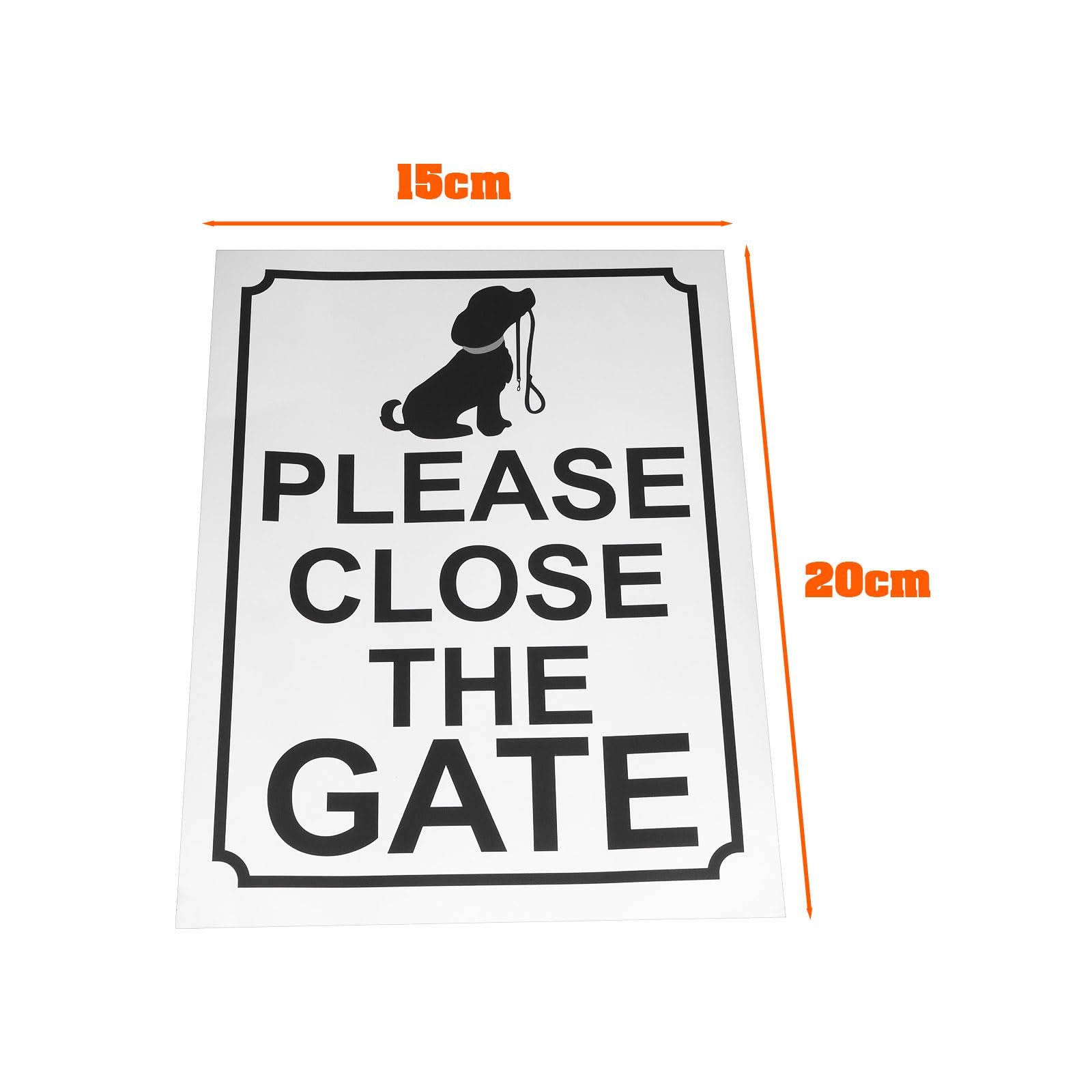 ECSiNG 5Pcs Warning Safety Door Safety Sign Please Close The Gate with Self-Aadhesive for Lawn Garden Courtyard Cafe Pet Shop 20x15cm Silver Metal - Image 4