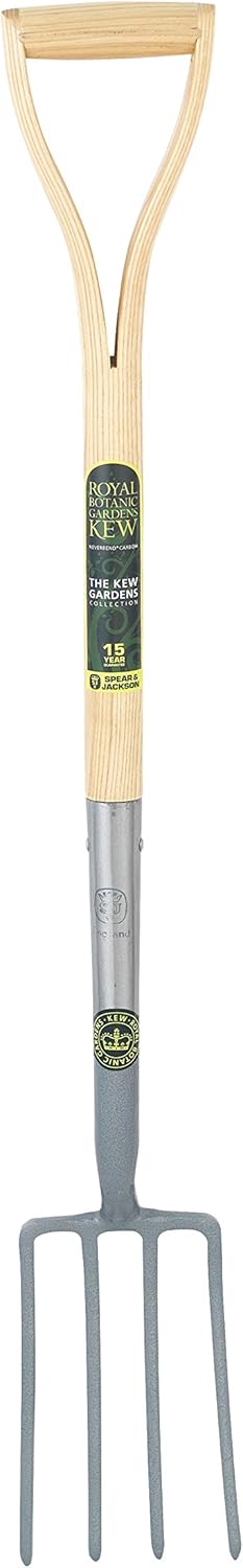 Spear & Jackson 1684SYDKEW Kew Gardens Collection Solid Forged Carbon Steel Border Fork