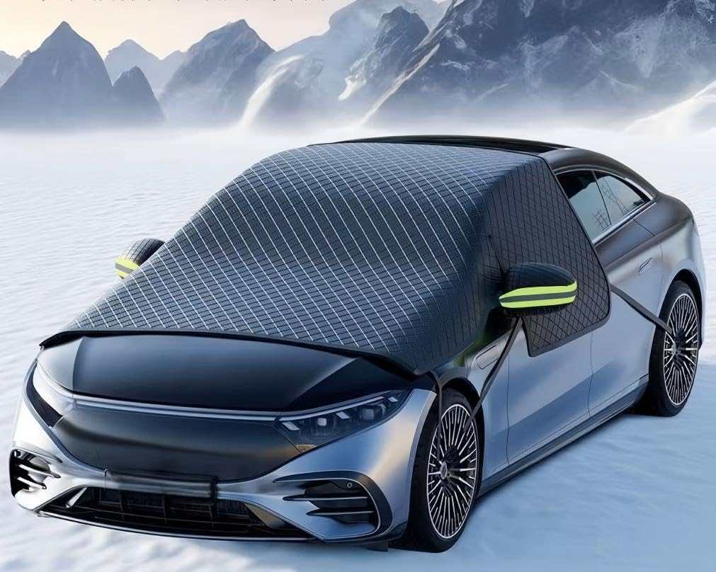 Sonnenschutz Auto Frontscheibe für BMW 5 Serie F10 2009-2017, Außen Schnee EIS Frost Staub und UV Schutz Rost Wischer & Spiegel Schutz