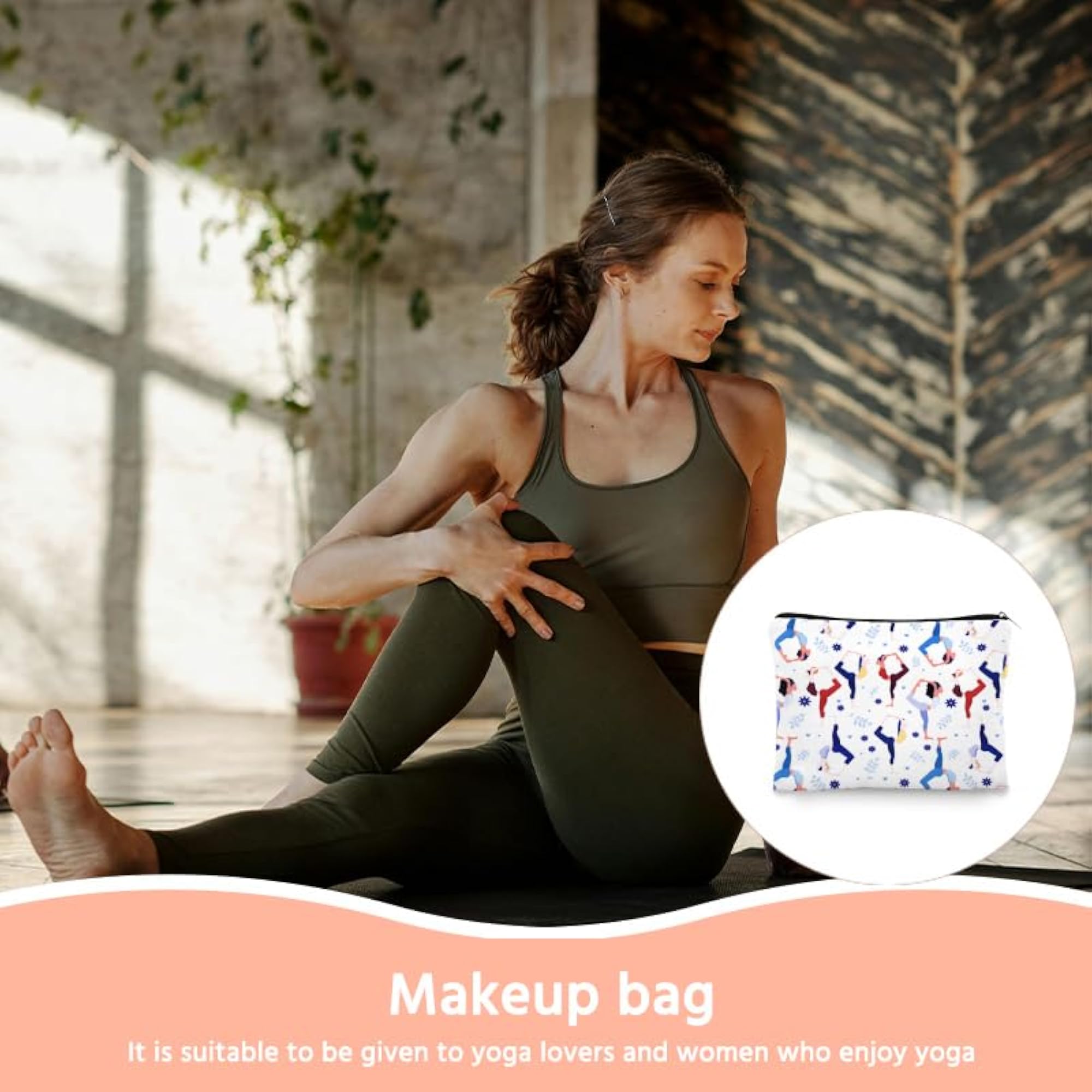 Yoga Cosmetic Bag for Women, Pilates Gift