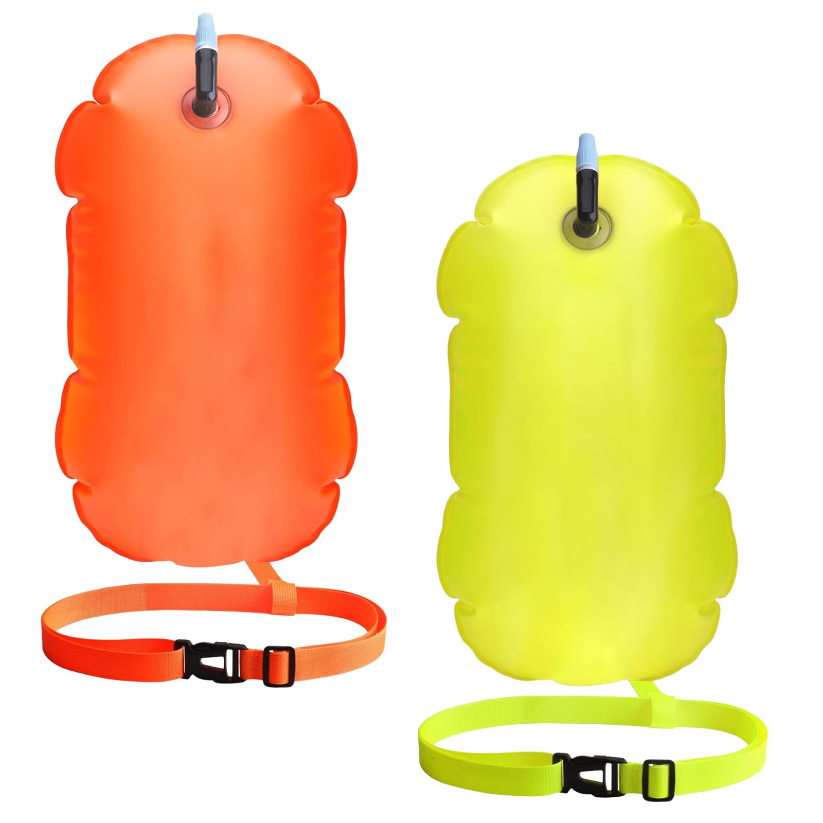 2 Pack Tow Floats for Open Water Swimming,Waterproof Swim Buoy,Inflatable Wild Swimming Float,Tow Air Float Suit,for Outdoor Sports Snorkeling Triathletes Accessories,Swim Bubble Highly Visible