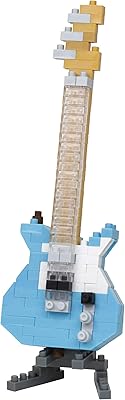 nanoblock - Electric Guitar Pastel Blue, [Instruments], Collection Series Building Kit