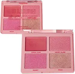 Paleta De Blush E Iluminador Blush Shine Rose Gold Ruby Rose Hbm1001-1