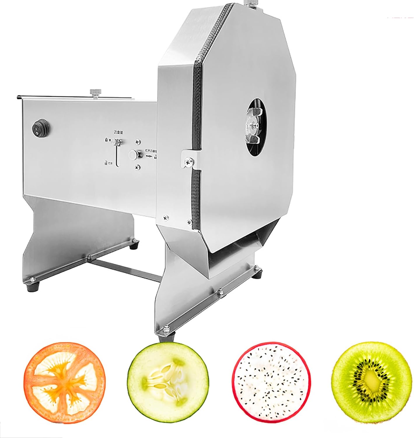 Fruit Slicer, Commercial Potato Slicer, 0-10MM Thickness Adjustable, Corrosion-Resistant and Wear-Resistant, Easy to Clean, Used in Hotels, Restaurants, Etc.