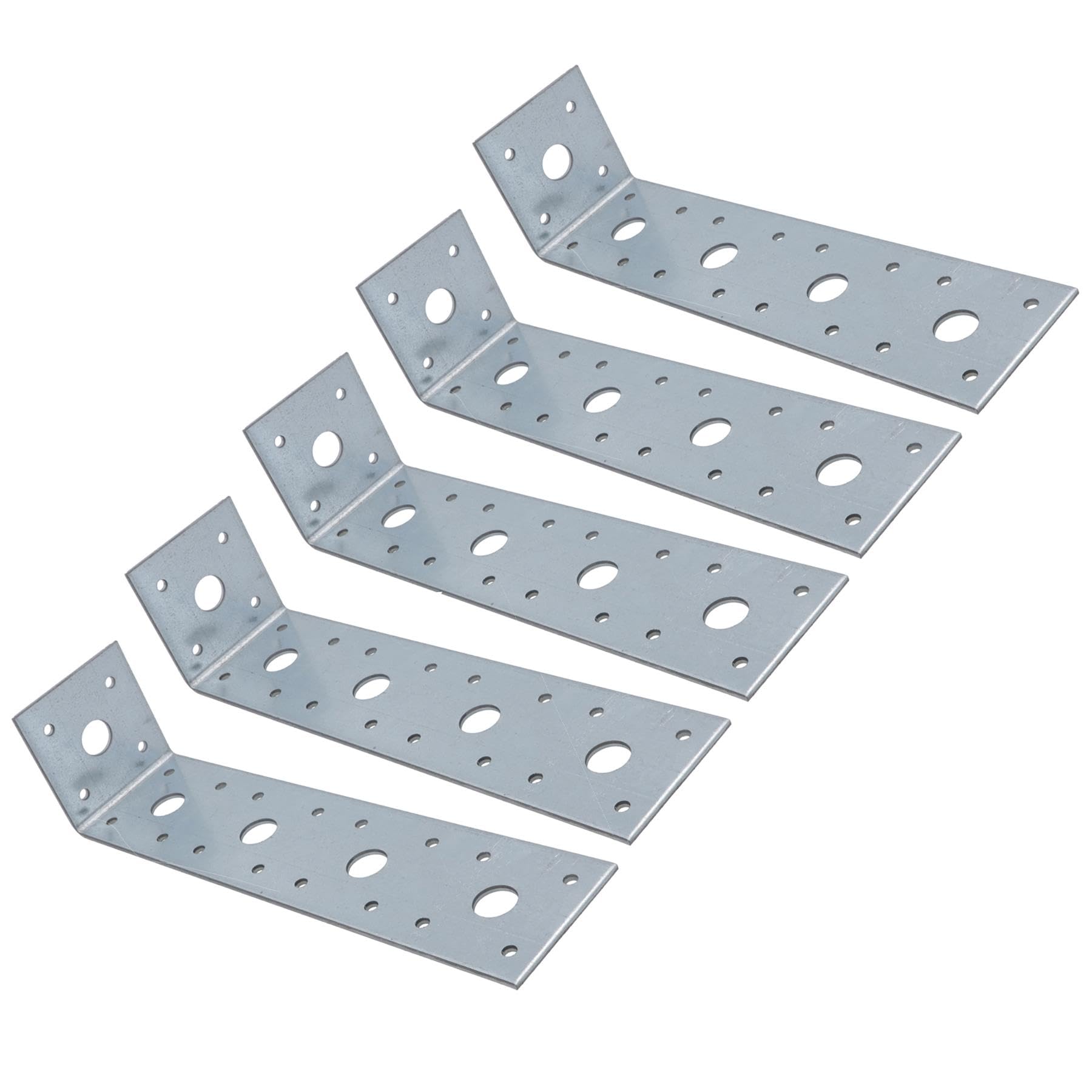 Heavy Duty Angle Bracket Fastening Plate Galvanised Steel 200 x 50 x 50mm 5pc