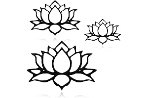 Lotus Flower Decor: Ferraycle 3 Pieces Metal Wall Art, Hollowed Silhouette for Indoor/Outdoor Adornment