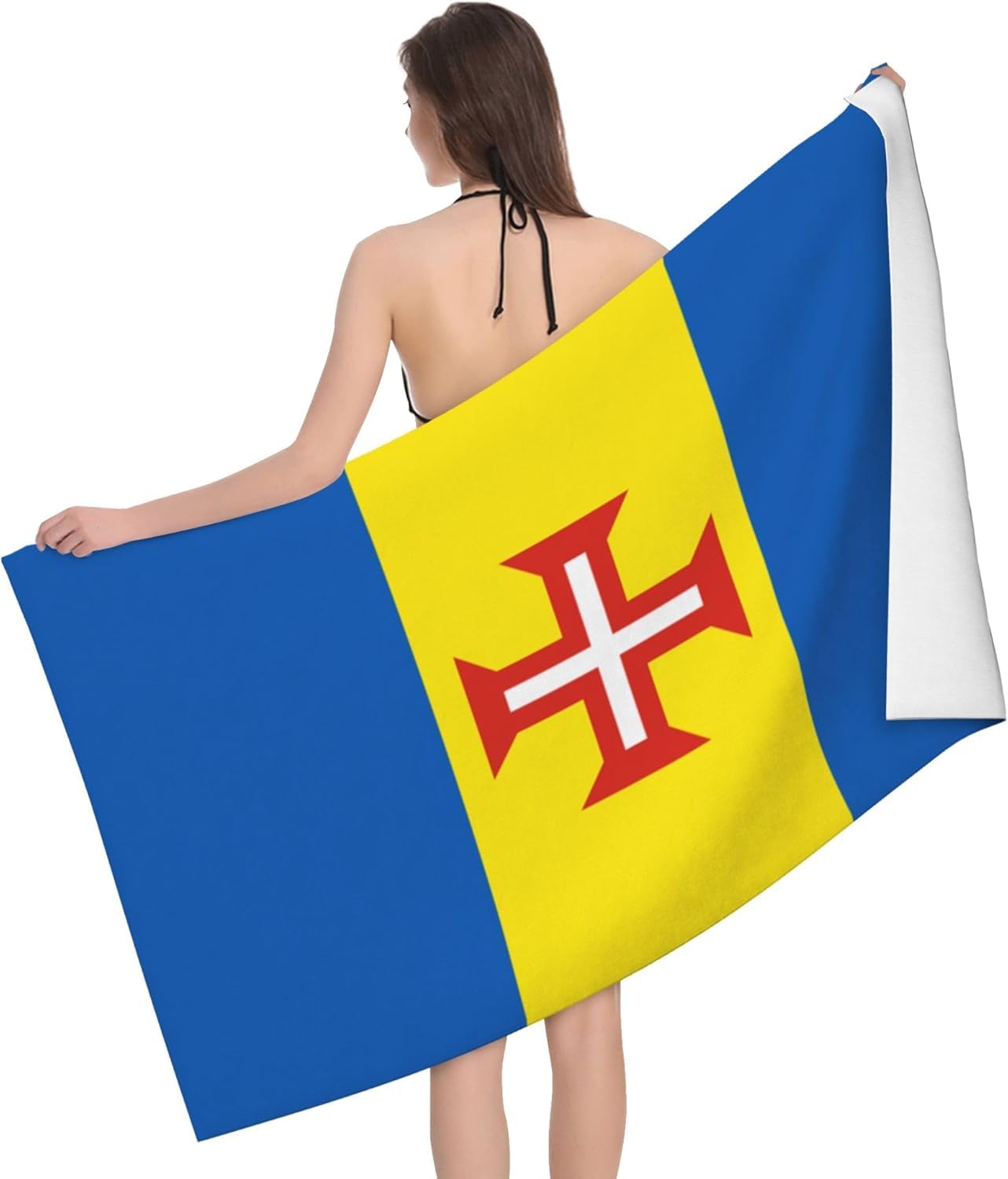 HLBSDM Flag of Madeira 52 x 32 in Microfiber Beach Towel Swimming Pool Bath Super Big Throw Towel