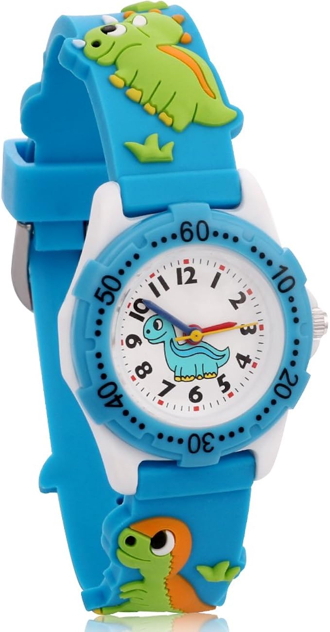 Amazon キッズ 腕時計 子供 用 ウォッチ ボーイズ 男の子 男子 アナログ 恐竜 時計 卒園 入学祝い A ブルー 腕時計 ファッション 通販