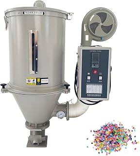 Industrial Plastic Hopper Dryer Machine, 50KG Capacity Stainless Steel Hot Air Drying Machine for Injection Molding PVC/ABS/PP/PE Plastic Pellets 220V/2PH 4.5KW