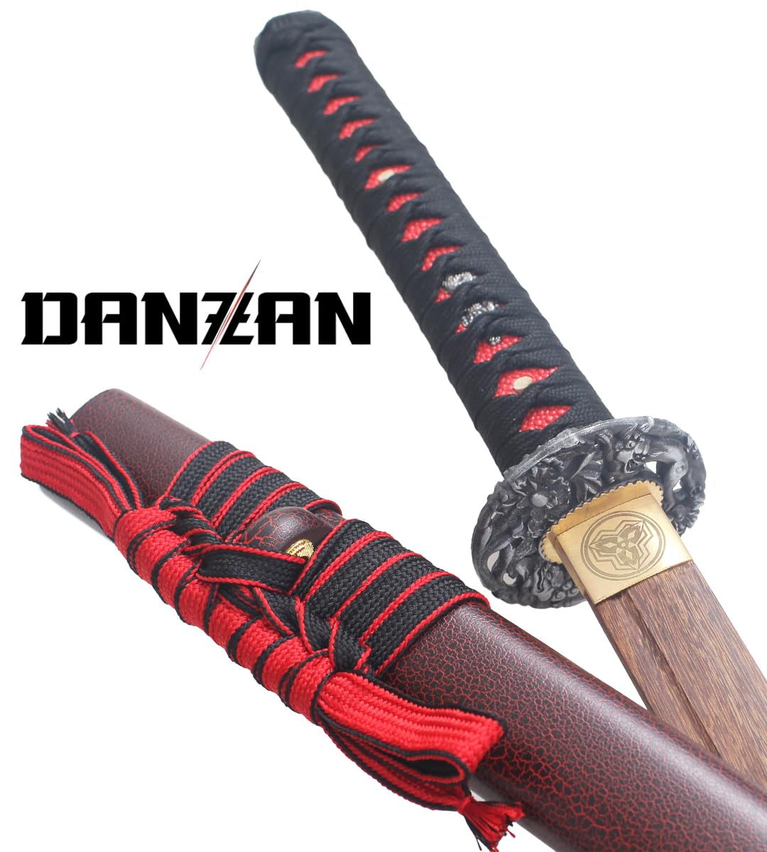Danzan Katana en Bois Katana Arashi Sabre en Bois Epee Entrainement Katana Japonais - Lame Bois