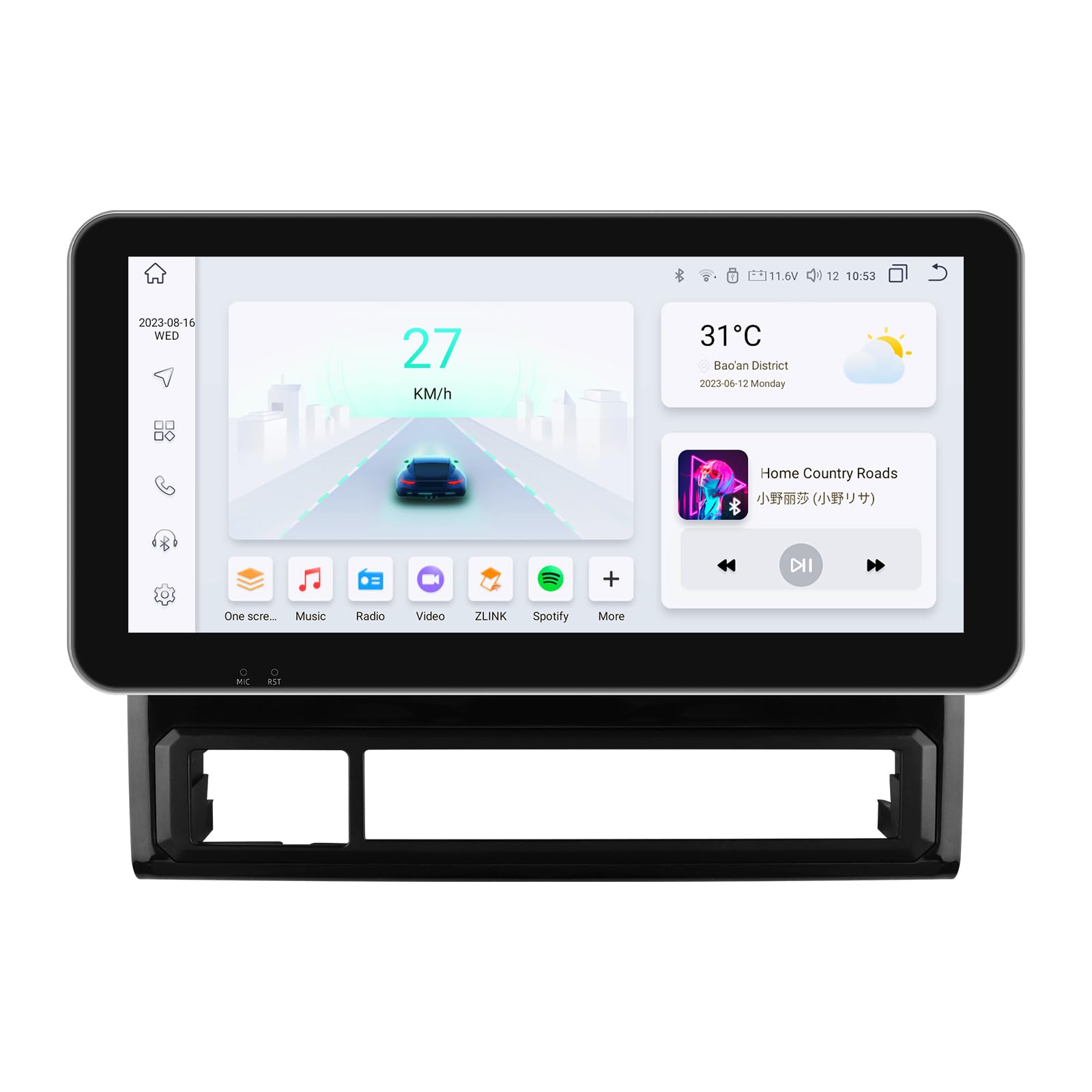 10.33-inch Android 12 Car Radio Stereo for Toyota Tacoma Hilux 2005-2015 with Carplay Android Auto, 8-core GPS car Navigation Screen Support Bluetooth/WiFi/FM/USB/DSP/SWC/Rear Camera Input