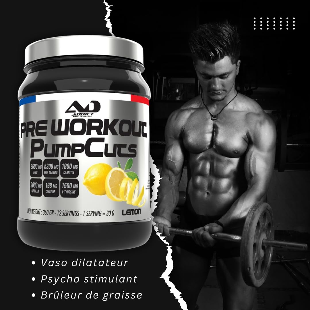 Pre workout booster puissant pour congestion musculaire – Enrichi en arginine, citrulline et bêta-alanine – Pré workout énergie et concentration maximales – Performances optimisées – Candy – 360gr