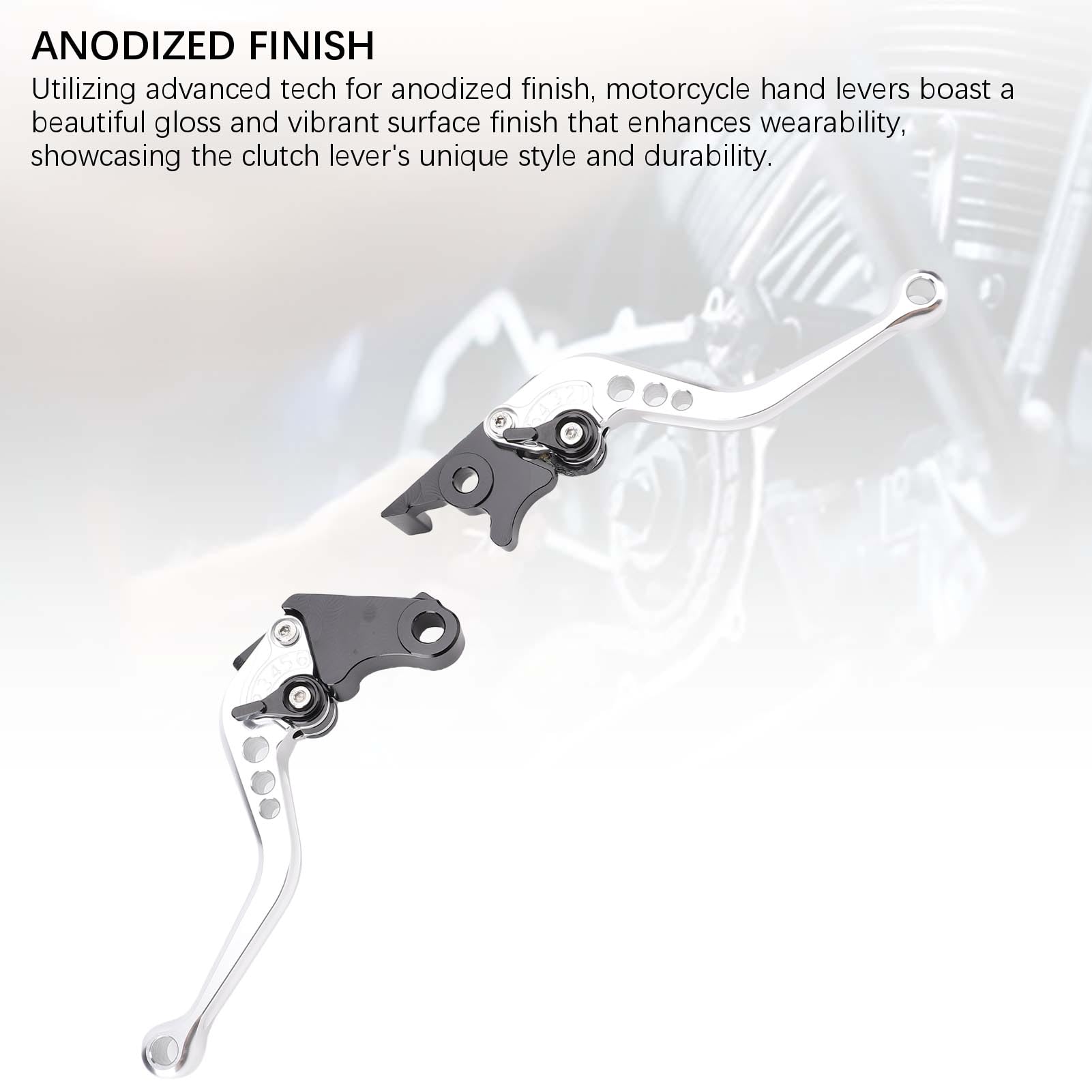 Leva Frizione Freno Motociclistica, Lega di Alluminio Universale per GB350S CB350 Rs, Leva della Frizione del Freno Facile Installare la Sostituzione della Leva a Mano Moto (SILVER)