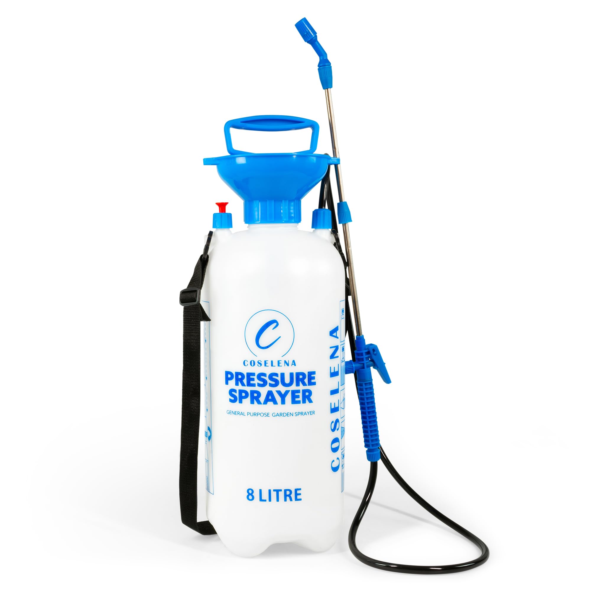 Coselena 5L Garden Sprayer – High-Pressure Sprayer with Adjustable Nozzle & Carry Strap – Durable Weed Killer Sprayer Pump & Multipurpose Spray Bottle for Plants, Patio, and Lawn Care — view 8