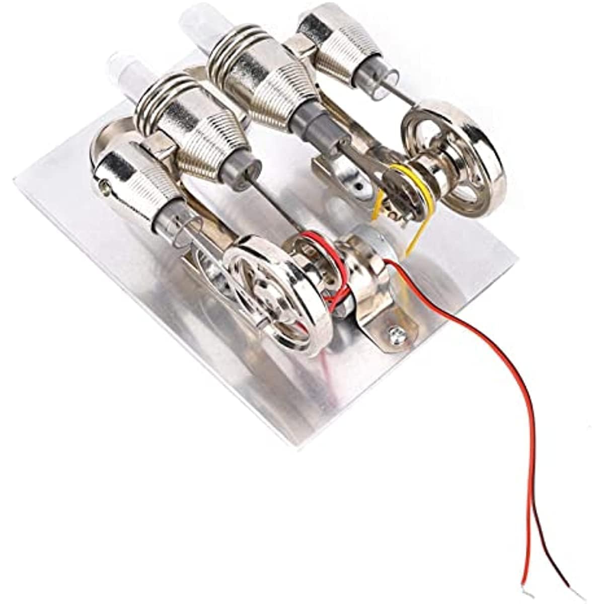 Pratico Motore Stirling 4 Cilindri per Bambini per l'Apprendimento Fisico/Meccanico per Insegnanti Props Dimostrazione