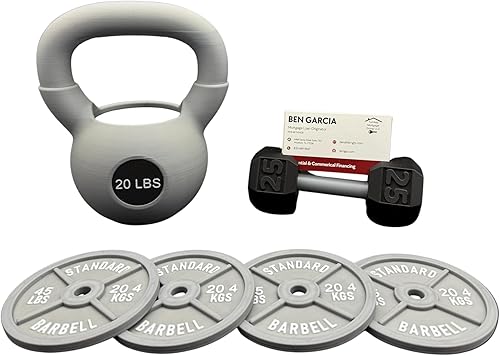 Miniatura 2 de Paquete de accesorios de escritorio con temática de gimnasio, soporte para tarjetas de visita con mancuernas, organizador de bolígrafos con pesas