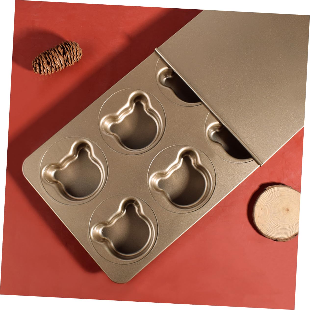 LABRIMP 1juego Conjunto De Moldes De Hornear De Metal Forma De Oso Para Pasteles Herramienta De Cocina Para Repostería Hogar y Cafeterías