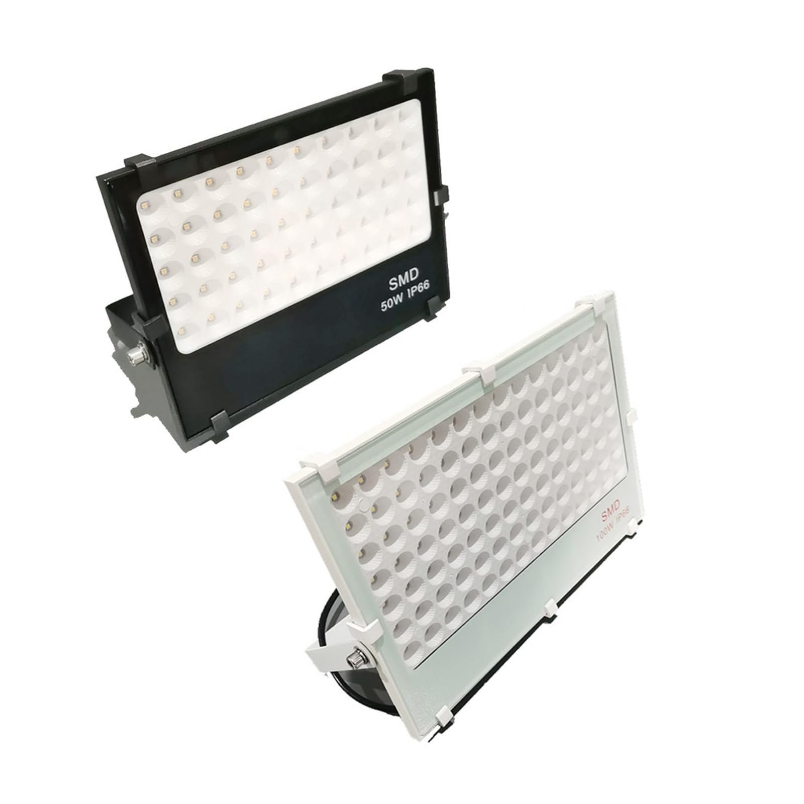 30W 50W 100W Bianco O Nero Led Luce Di Inondazione Illuminazione Esterna Impermeabile Proiettore SMD Lampada Da Costruzione Luminosa Ad Alta Potenza Faretti da Esterno(White housing,50W)