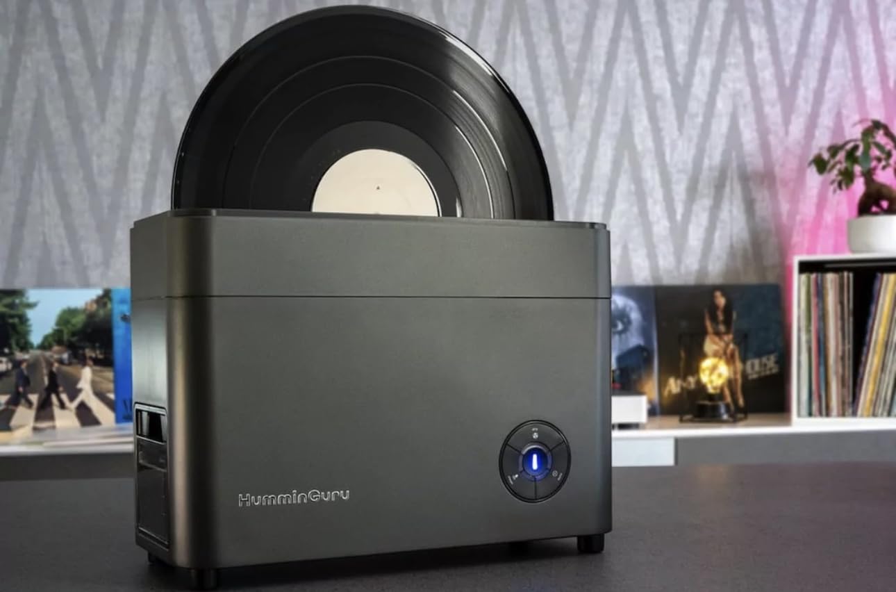 HumminGuru 12 Inch Vinyl Record Inner Sleeve + HG01 Ultrasonic Vinyl Record Cleaner