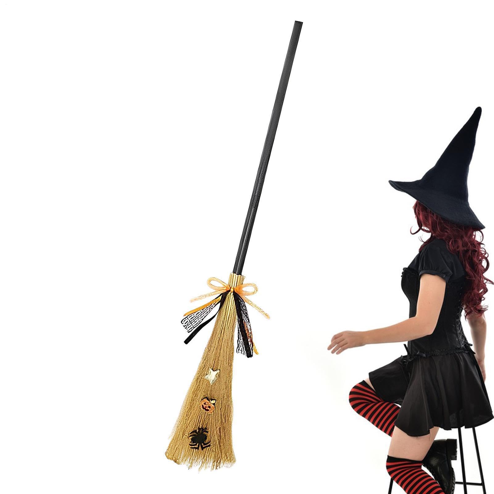 Escoba de Halloween ligera para evitar el cansancio en desfiles