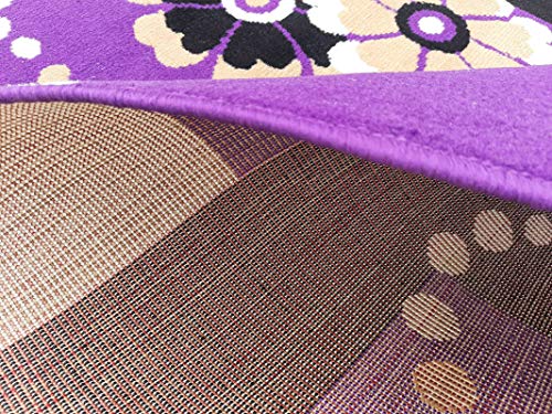 Image of Home Decore Acrylic Carpet for Your Living Room & Drawing Room Aywhere in Your Home (150x210 Purple Colour)- 5x7 Feet
