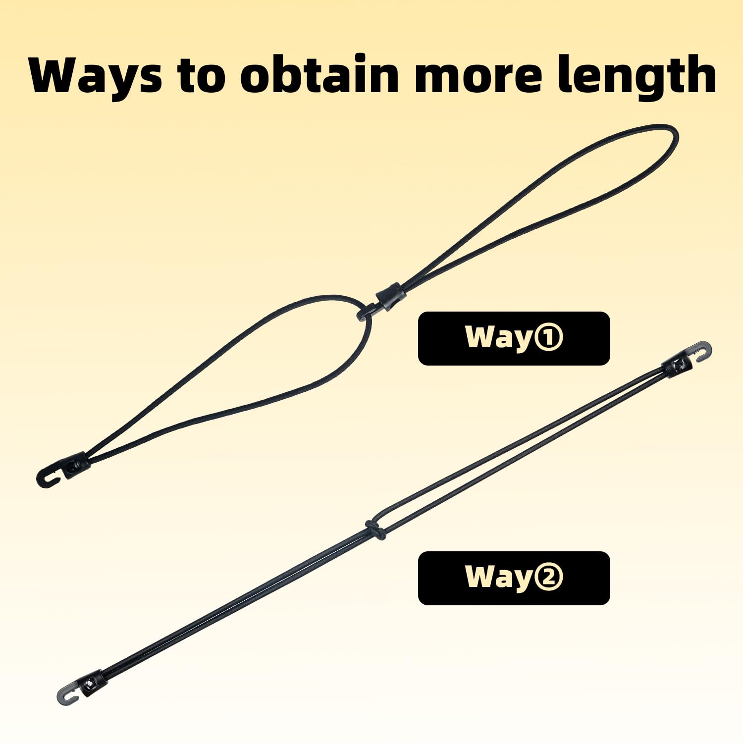 100 pcs 25cm/10 Inch bungee cords with hooks,short bungee cords with hooks,heavy duty bungee cords with hooks,small bungee cords with hooks,Small Tarpaulin Hooks (Black) - Image 4
