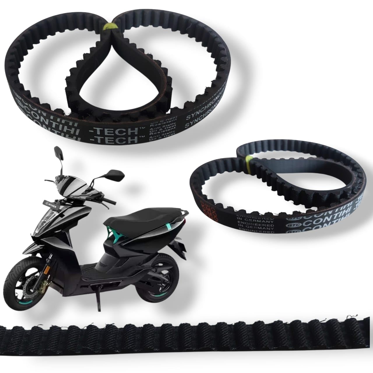 Drive Belt compatible with Ather 450X, Small Size, HTD 8M 640, Heavy-Duty Rubber, High Performance, Long Life Scooter Belt (1)