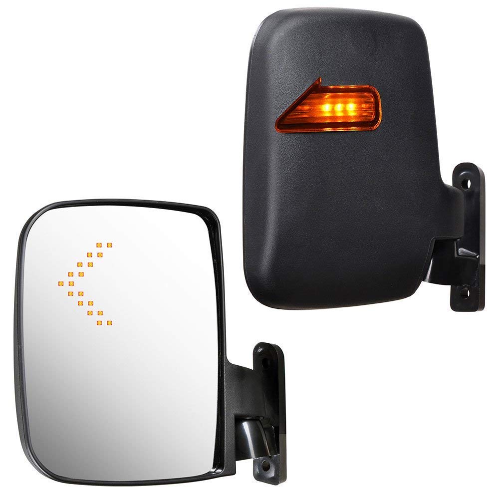Shu-Ran Golf Cart Mirror Universal Golf Cart Side Mirrors with Turn Signal Light Rear View Mirrors for Club Car EZGO Yamaha