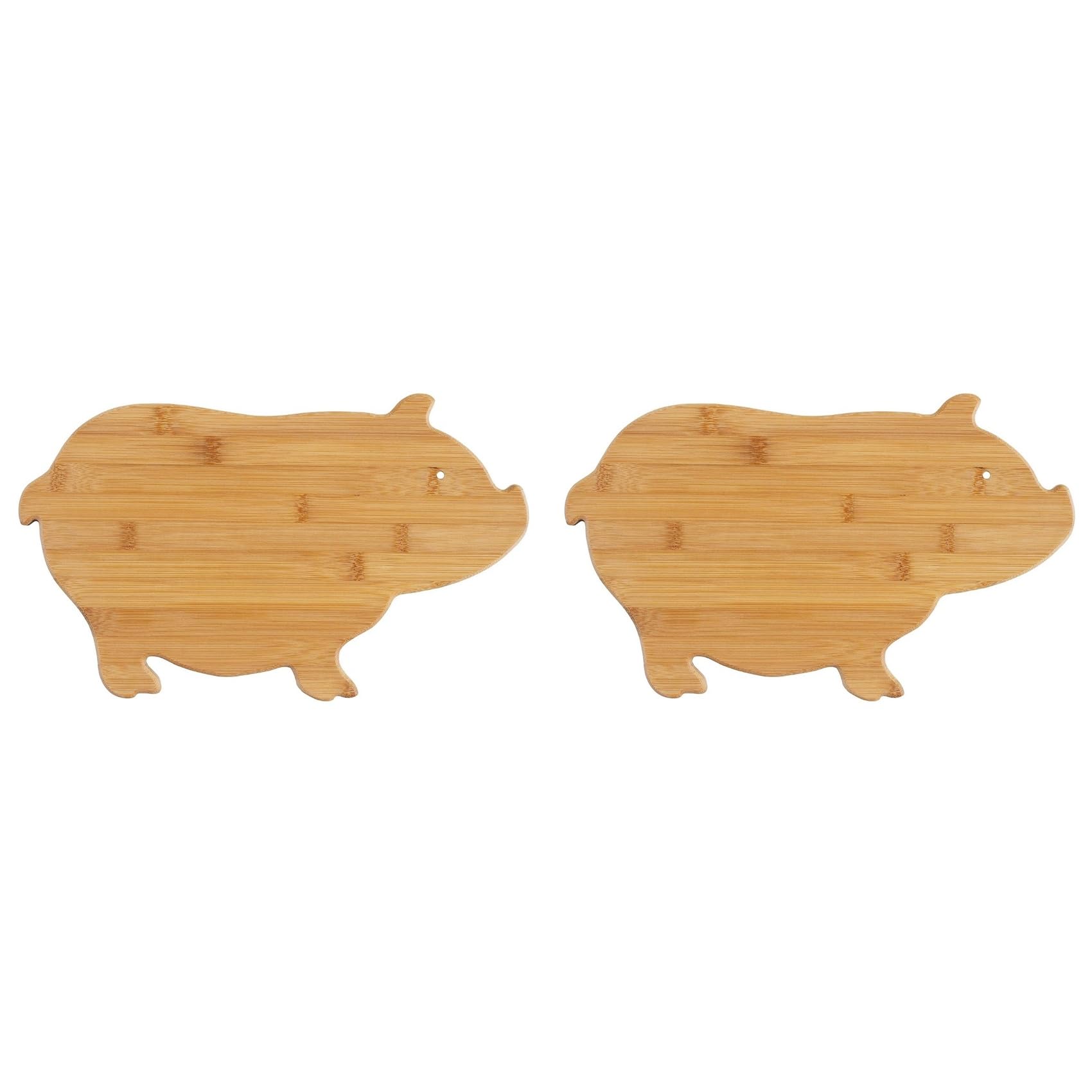 Hndhbfgrt 2X Bamboo Pig Shaped Bamboo Serving and Cutting Board,Children'S Cartoon Pig Shape Chopping Board