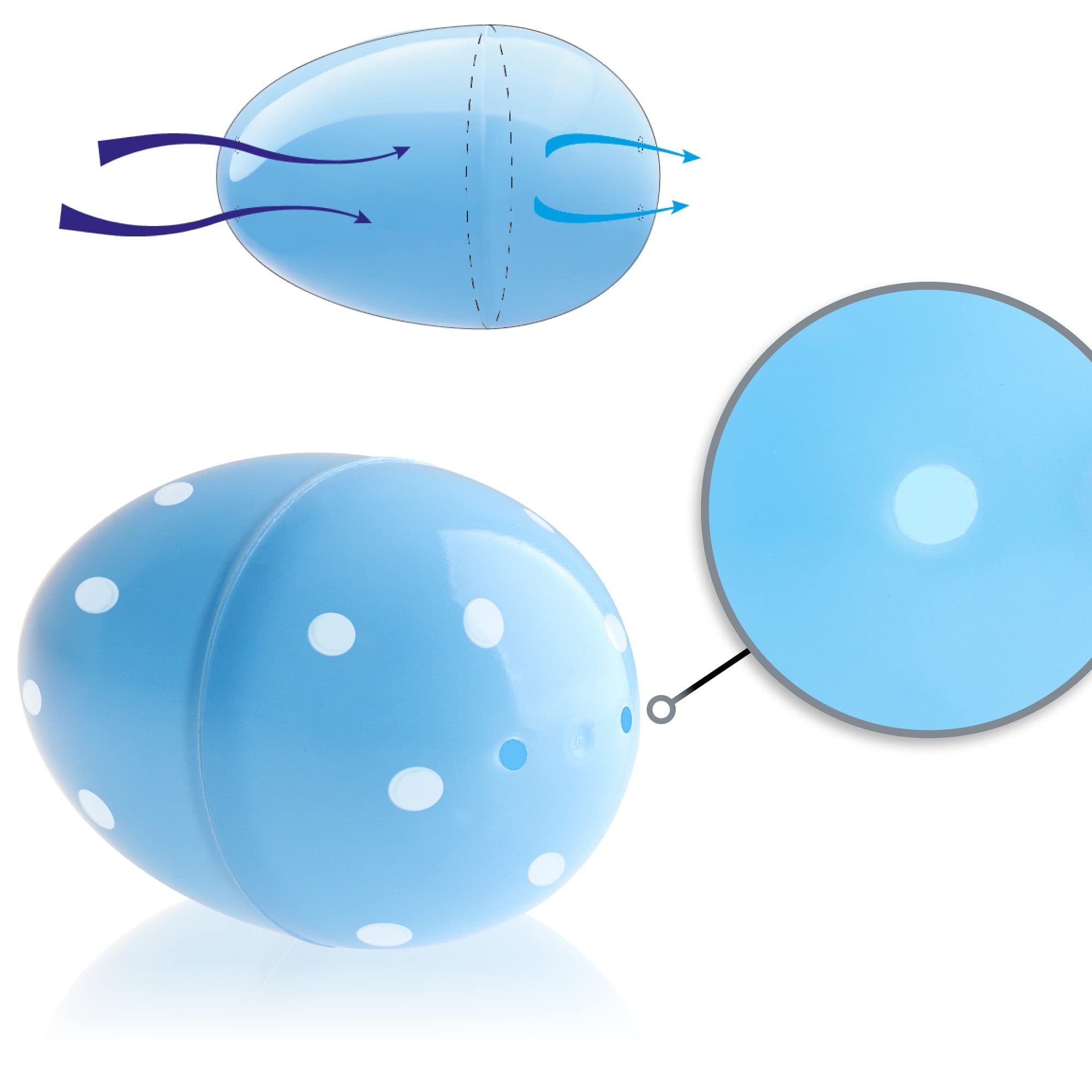 COM-FOUR® 24x jajka wielkanocne do napelnienia, kolorowe plastikowe jajka do napelnienia i powieszenia, puste plastikowe jajka do polowania na jajka wielkanocne (Zwrotnica)