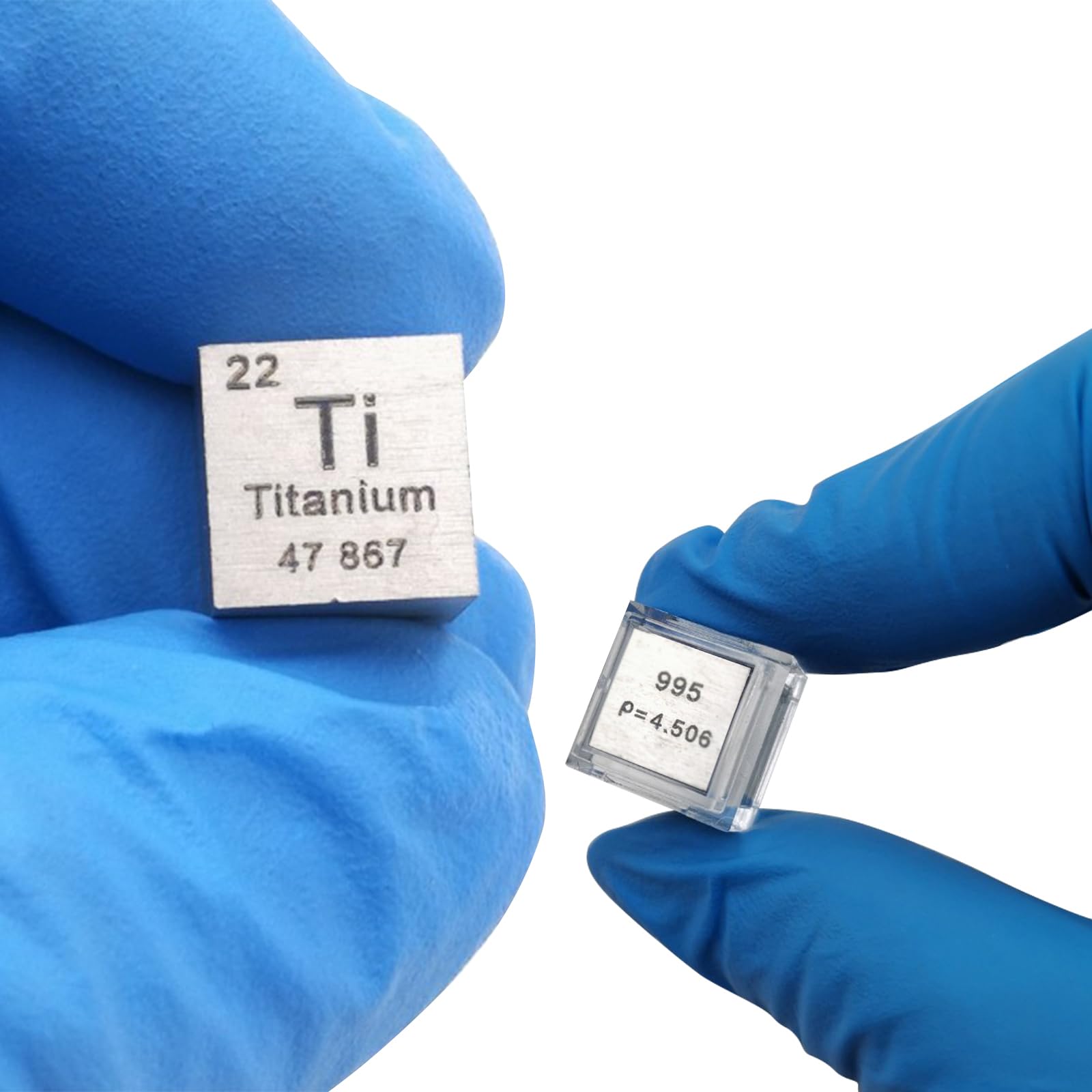 UpGBRF Element Cube Density Cube Metal Cubest Specimen Solid Titanium Periodic Table Cube, Side Length 1cm