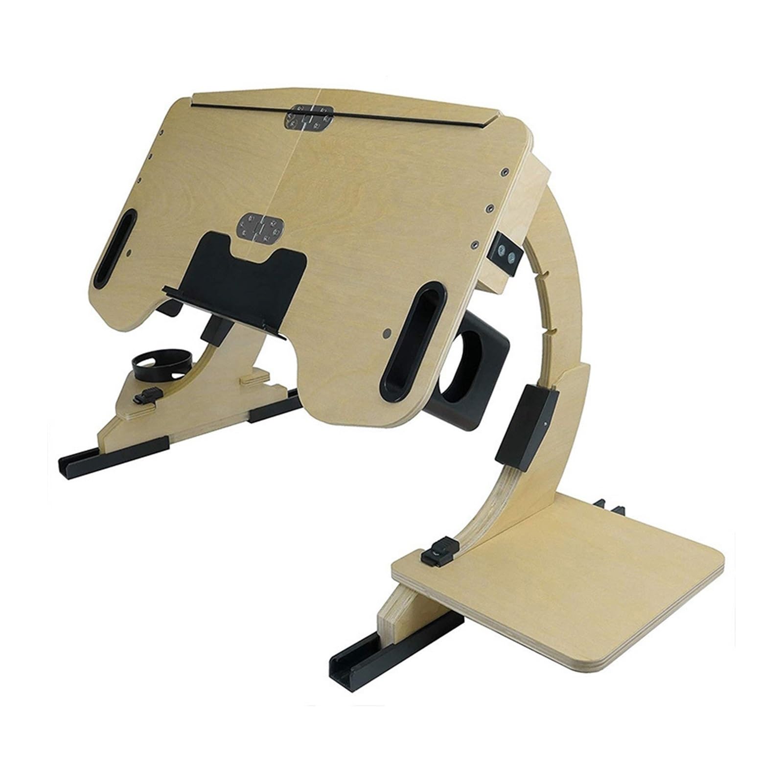 Multifunzionale Lazy Person Liing Desk Supporto for notebook regolabile a 360° in legno, supporto for computer da scrivania, pieghevole portatile per principianti uso fai da te(Portable stand)