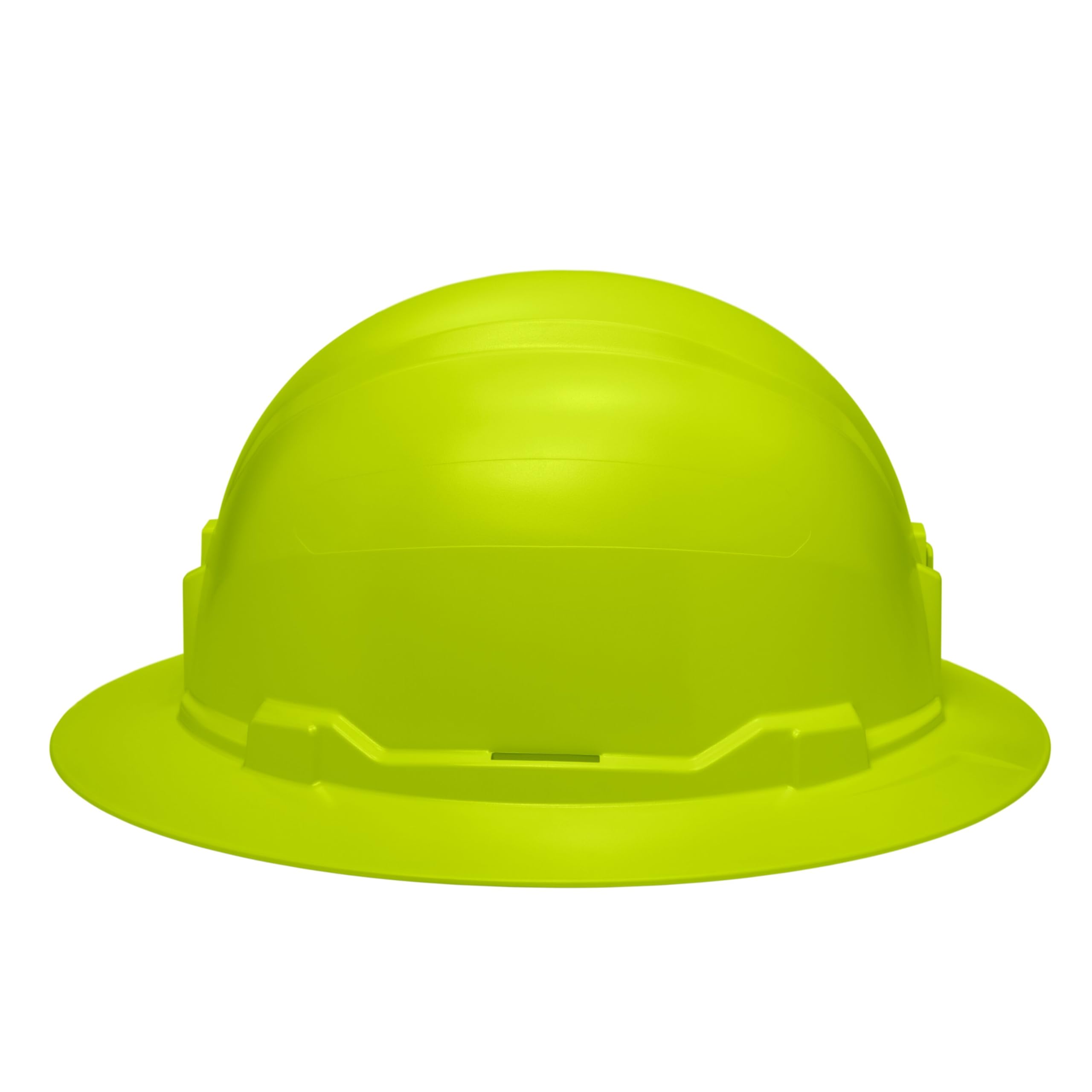 Klein Tools 60910 - Casco de Seguridad, Estilo de Borde Completo, sin ventilar, Acolchado, Diadema antiolores, Probado hasta 20 kV, Alta Visibilidad Verde limón