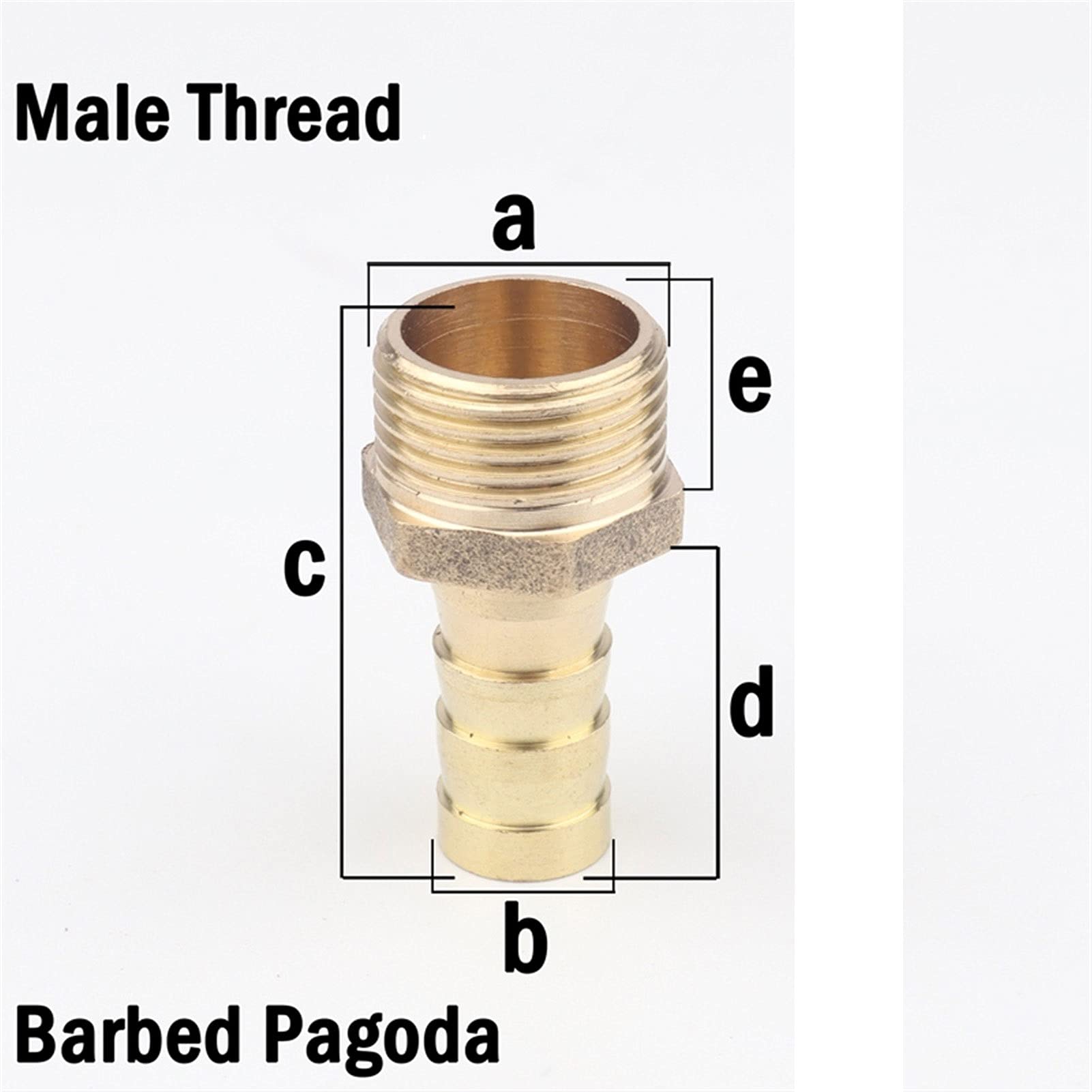 Mdingbao-Raccordo tubo ottone Raccordi per tubi in ottone Thread maschio Giunto di rame Giunto di rame 4/6 ~ 50mm Tubo flessibile a 1/8 "~ 2" BSP BSP MASCHIO CONNSUCCIO GASUFO GASHE GOUNCIATO, 2PCS, C