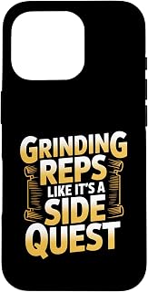 Grinding Reps Like It’s A Side Quest Gamer Gym Case for iPhone 16 Pro