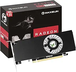 MAXSUN Placa gráfica de vídeo AMD Radeon RX 550 4 GB de perfil baixo para computador de jogos, PC, GPU GDDR5 ITX SFF HDPC 128-Bit DirectX 12 PCI Express X16 3.0, HDMI, DisplayPort