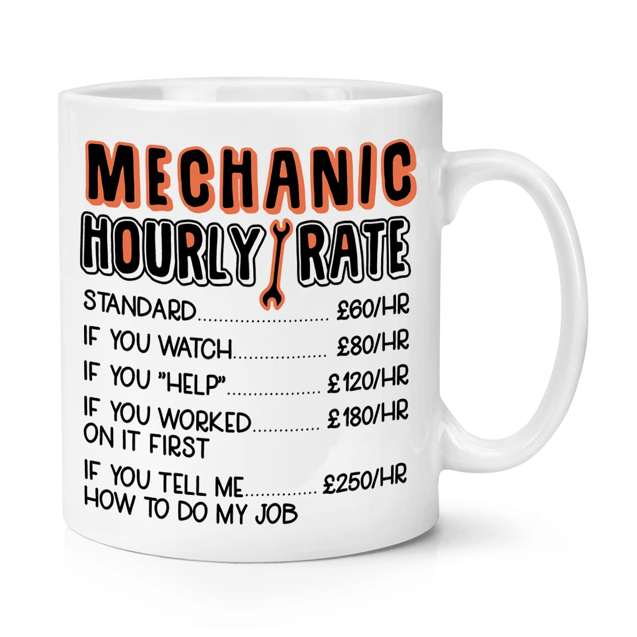 Mechanic Hourly Rate 10oz Mug Cup