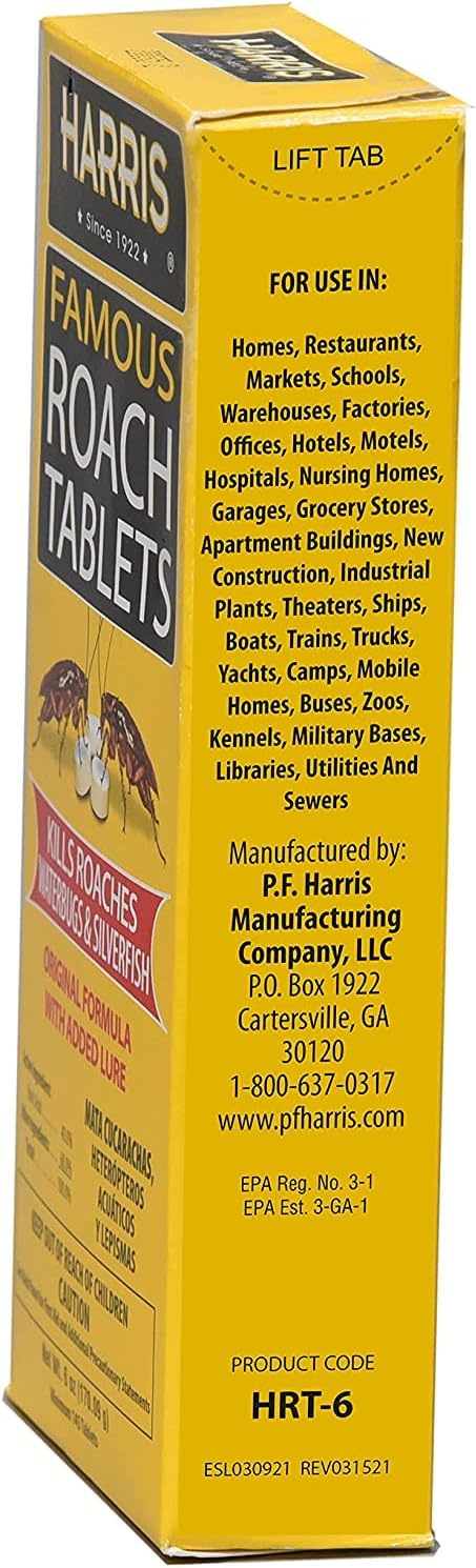 Roach & Silverfish Killer Tablets (6oz), 145+ Tablets Included, Treats a Minimum of 12 Rooms - 3 Packs Included