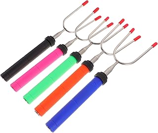 Yardwe 5Pcs Garfo De Churrasco Telescó Utensílios Domésticos Ao Ar Livre Cozinhar Garfos De Carne Ferramenta De Churrasco Garfo De Metal Kit De Ferramentas Para Girar