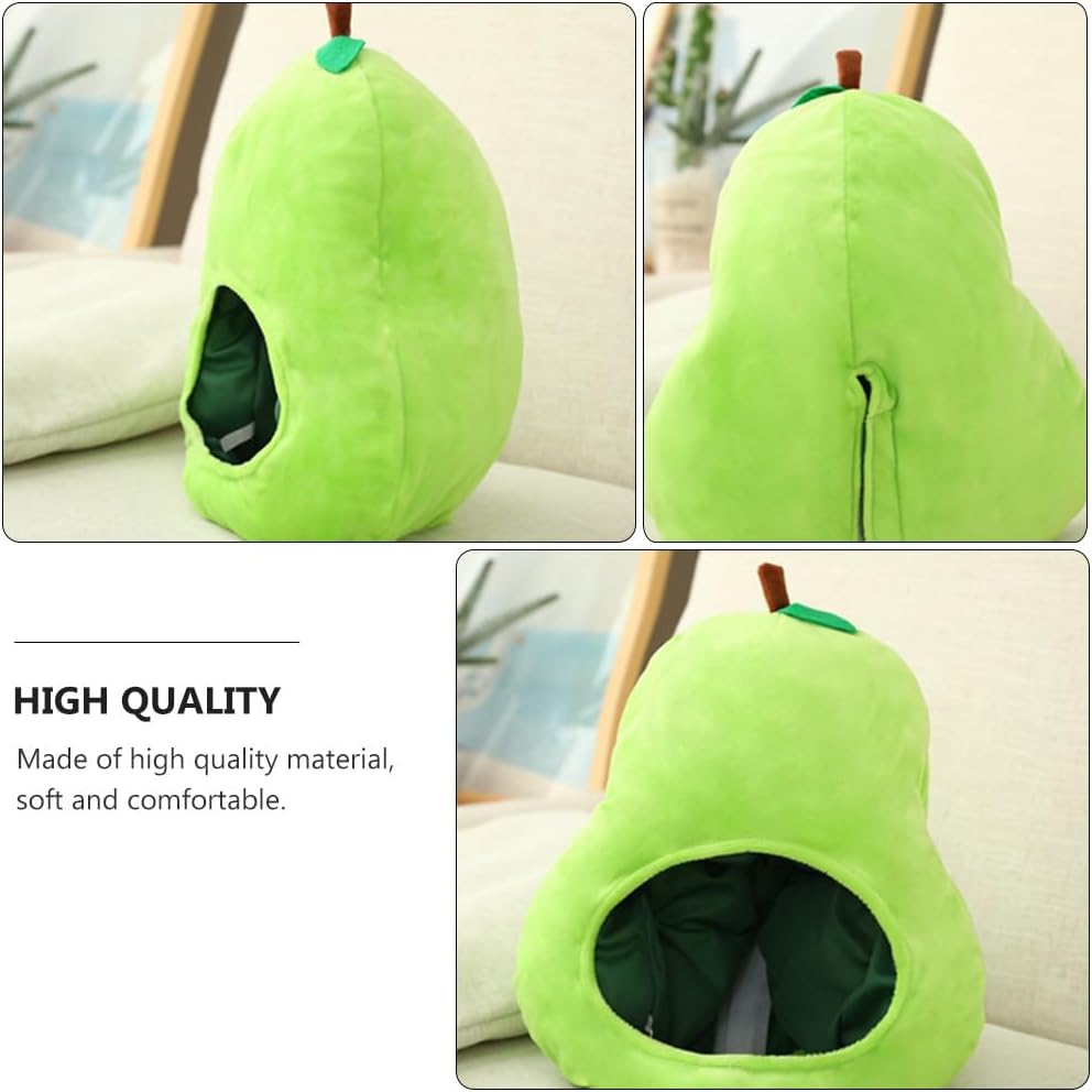 Mobestech Pear Head Cover Toy Lightweight Fruit-Shaped Party Hat Photo Prop for Adults Kids Fun Event Accessory