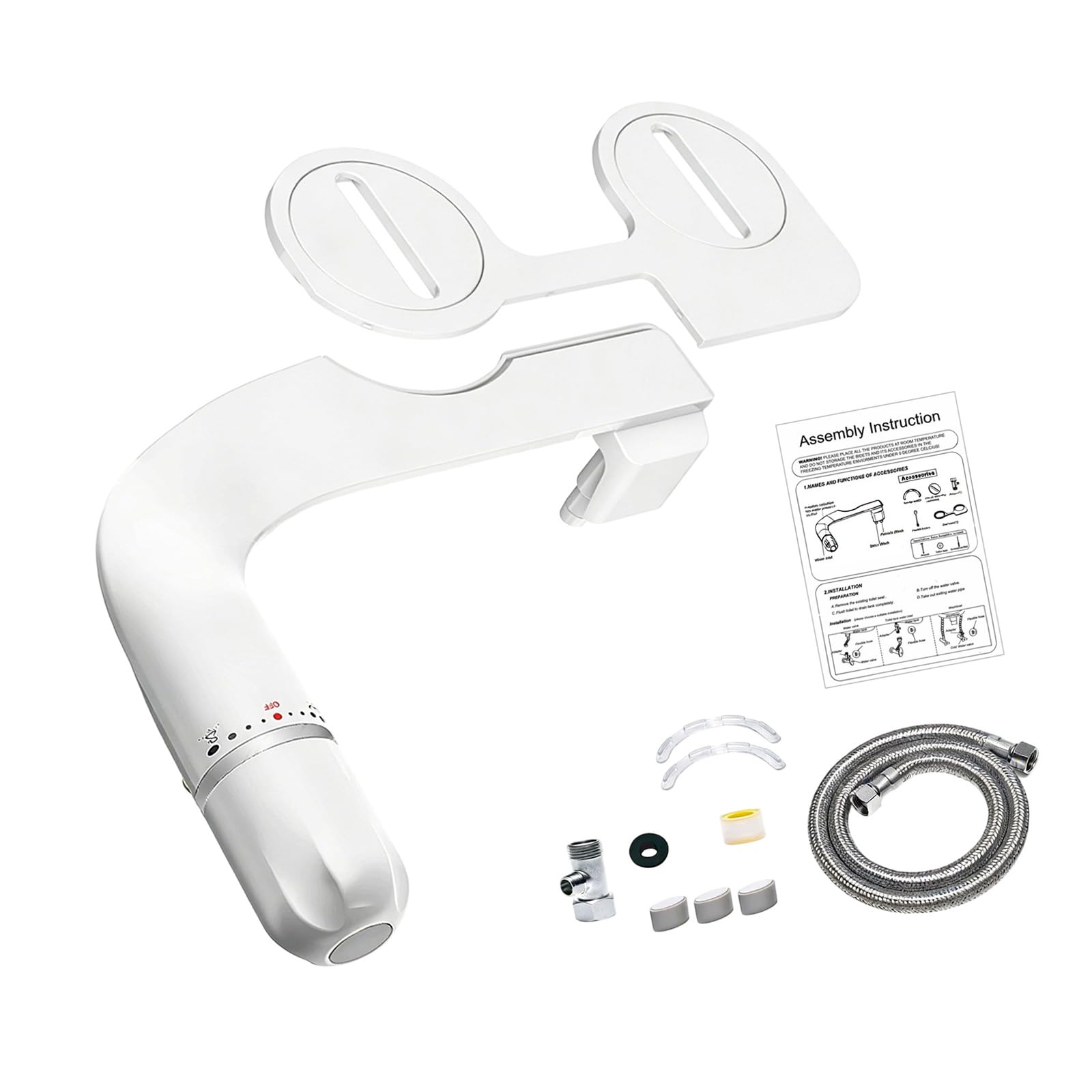 None Electric Bidet Toilet Attachment with Auto Cleaning Double Nozzles Cold Water Sprayer Bidets for Toilets Accessories Toilet Seat Attachment Double Nozzle Bidet