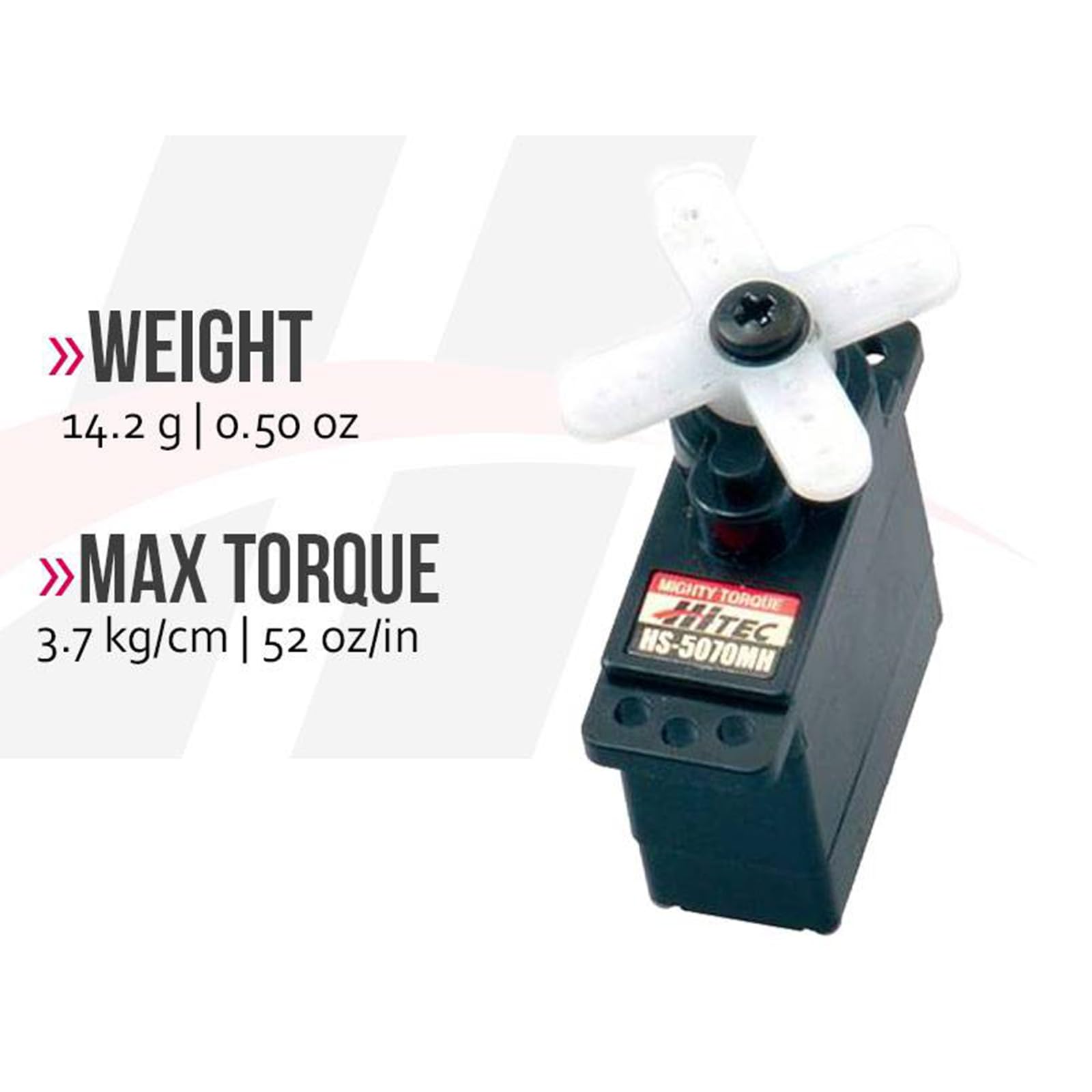 Buddy RC Hitec HS-5070MH Ultra Torque, Metal Gear Feather Servo