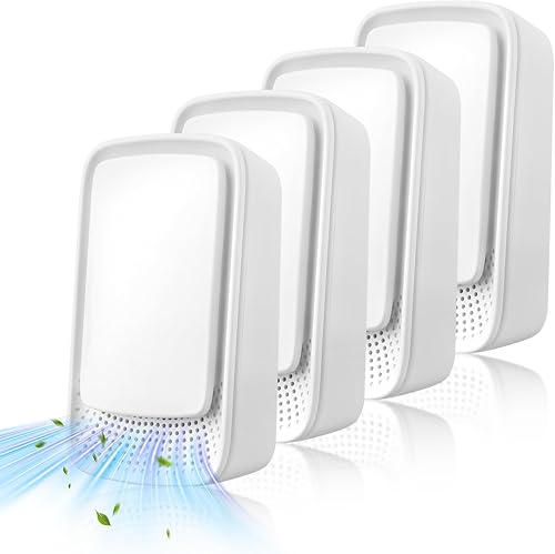 Purificador de aire iónico enchufable (4), ionizador de aire doméstico, purificador de aire silencioso sin filtro, purificador de aire silencioso