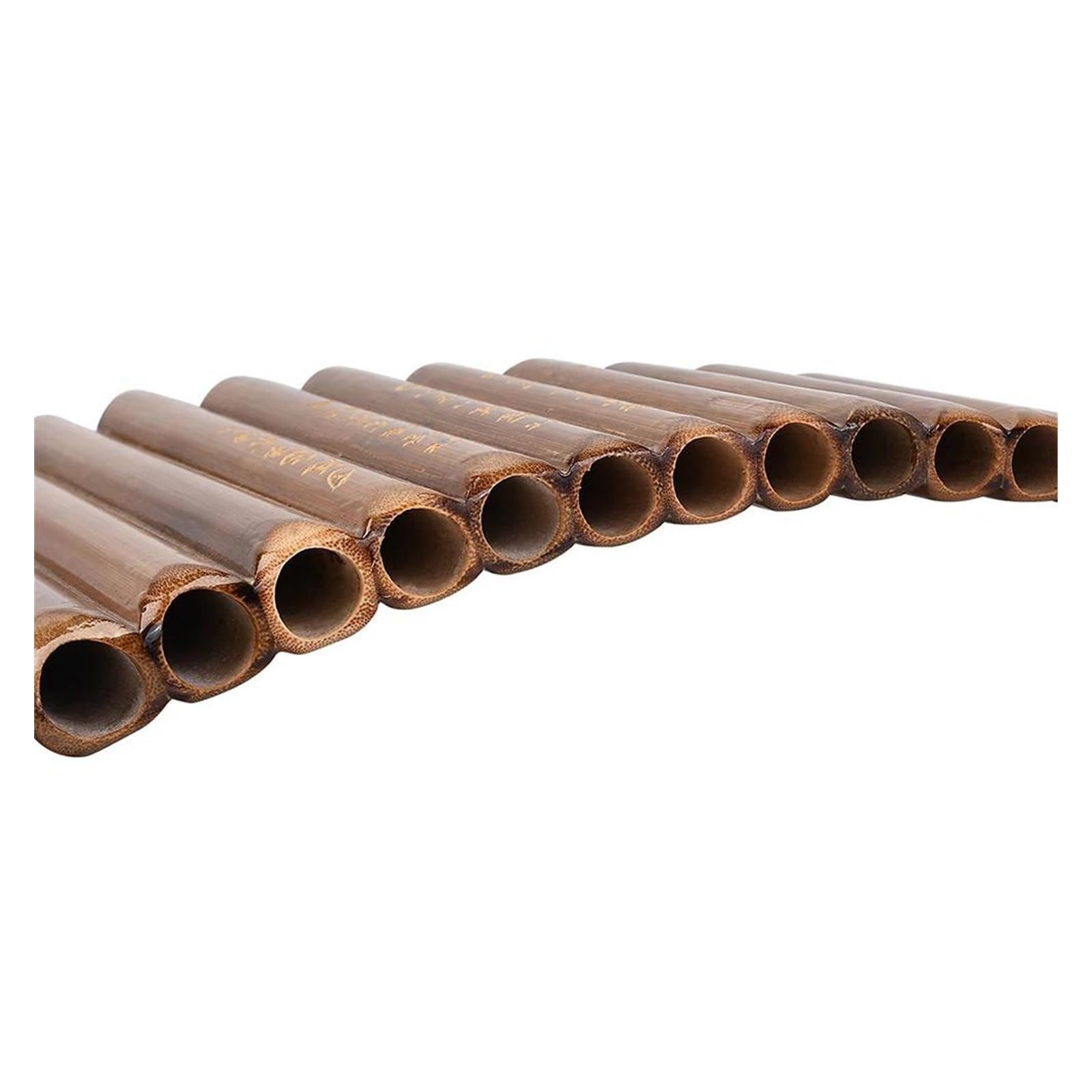 Flauta de pan de bambú de 15 tubos instrumento profesional clave G