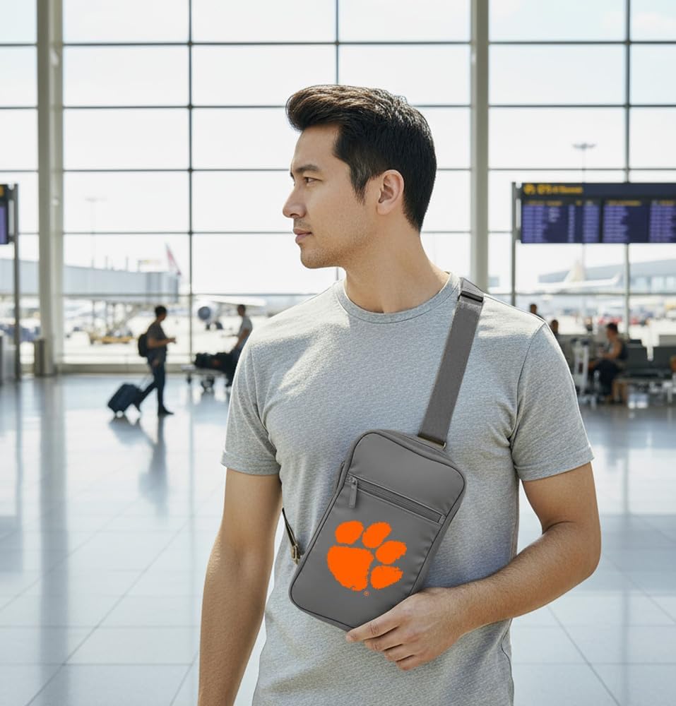 Broad Bay Clemson Crossbody Bag - Versatile Travel, Sports, or Gameday Bag for Clemson Tigers Fans and Alumni, Men or Women