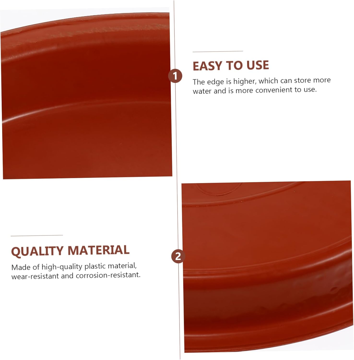 5pcs Bonsai Oval Base Tray Prevent Water Leaking Flower Pot Chassis Plant Saucers Bonsai Base Pot Drip Tray Oval Red Plastic Flowerpot Baseplate