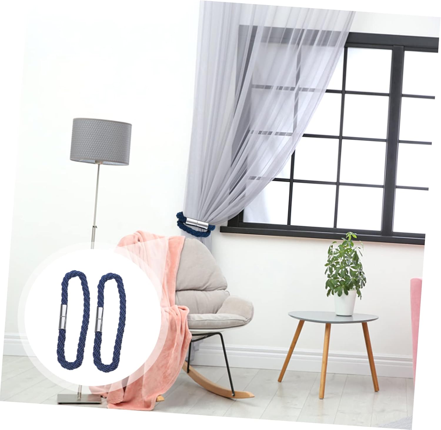 Curtain Holdbacks Curtain Tiebacks 1 Pair Curtain Ties Heavy Duty Magnet Hooks Home Tools Windows Curtain Holdback Drapery Tiebacks Drapes Holder Curtain Clip(OneColor,OneColor)