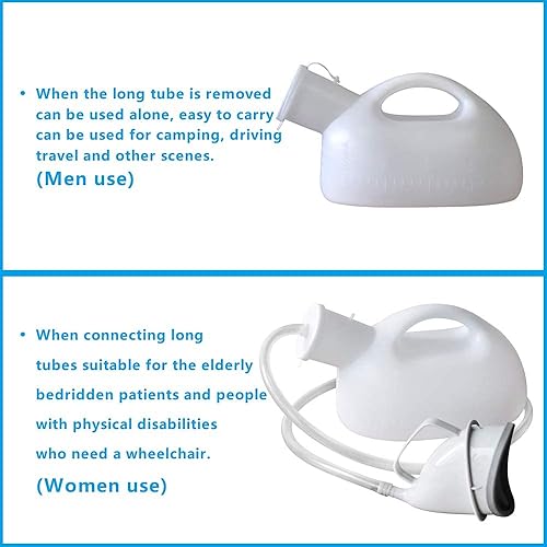 Miniatura 7 de Urinarios para mujeres Orinales femeninos portátiles Dispositivo de micción para damas 67.6 fl oz Taza de orina de gran capacidad para ancianos