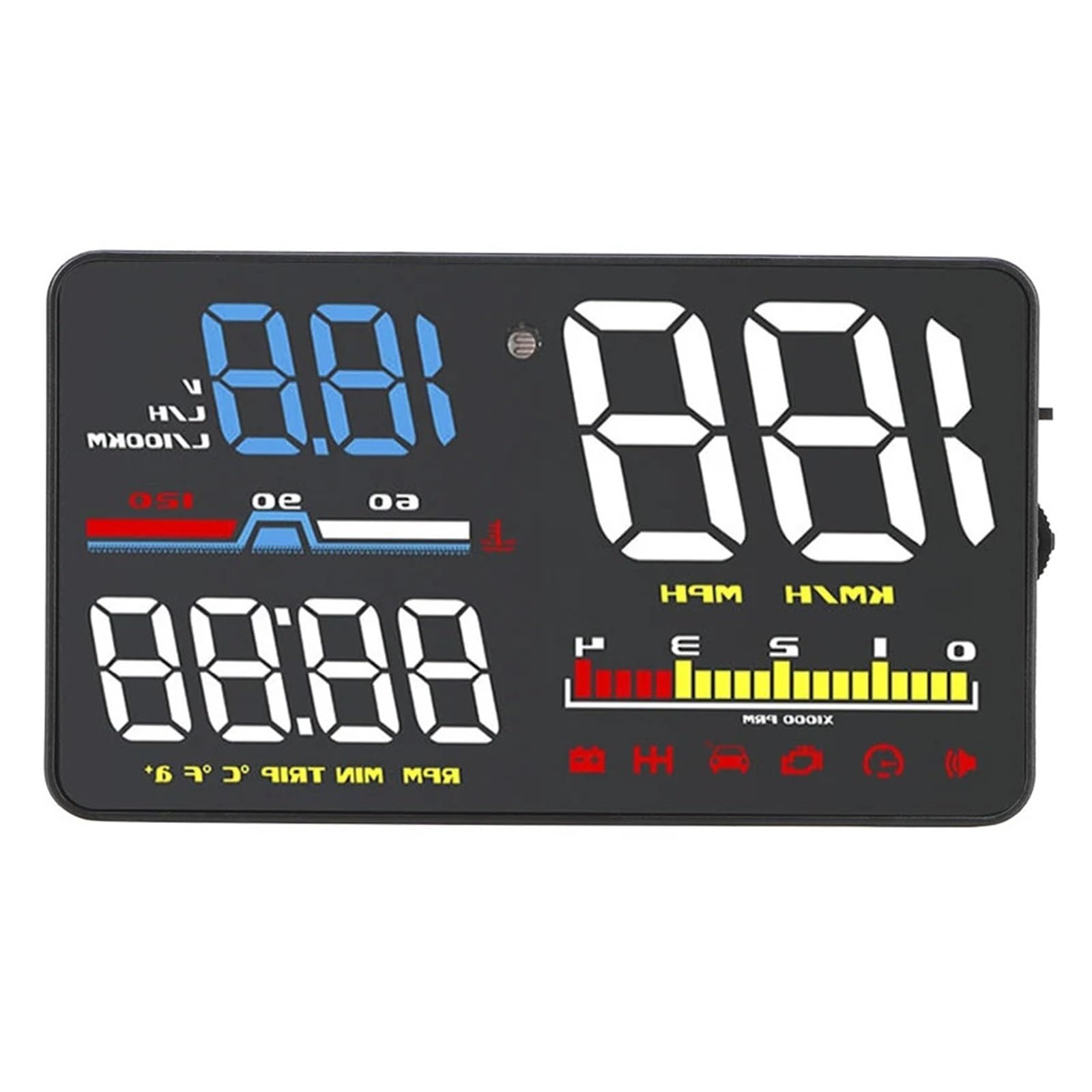 Herramienta De Diagnóstico OBD2 Pantalla HUD D5000 Pantalla Frontal De Coche Parabrisas Proyector Velocímetro Alarma De Seguridad Digital