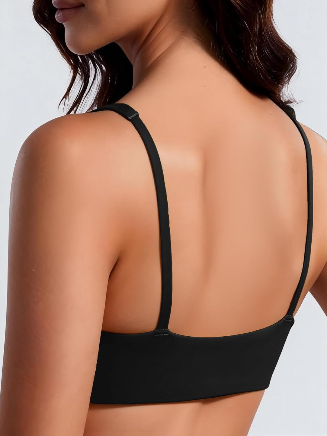 Medium Support Seamless Sports Bra - Recycled Fabric Workout Bra, Wide Band & Racerback Tank Tops